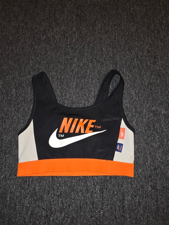 Nike Other - Nike Black & Orange Sports Bra with White Swoosh